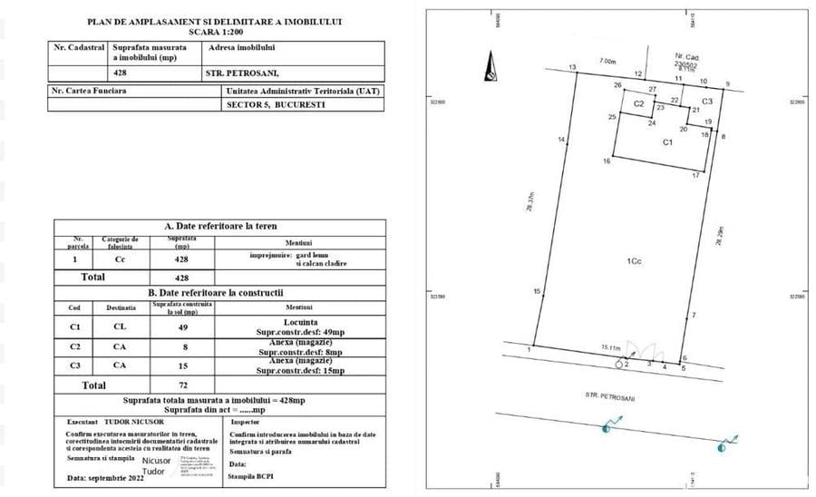 TEREN DE VANZARE Bucuresti, Sector 5, RAHOVA-zona Teiu?-428 m2 - 1