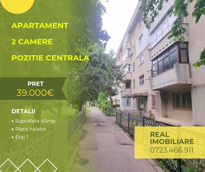 Apartament cu 2 camere semidecomandat în Central