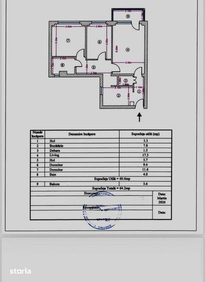 Apartament cu 3 camere în Militari