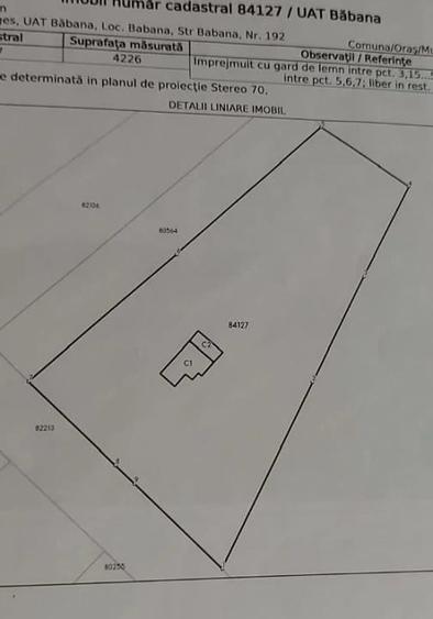 Casă cu Teren 4226 Mp în Băbana