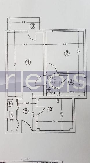 Apartament cu 2 camere semidecomandat în Sebastian