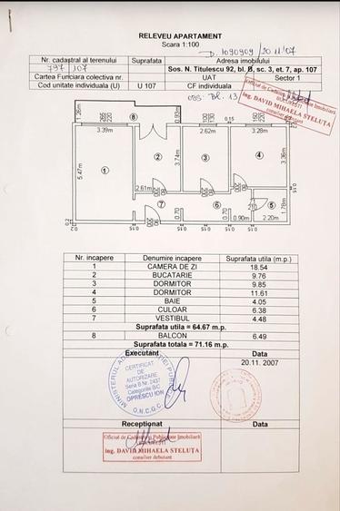 Apartament cu 3 camere decomandat în Titulescu