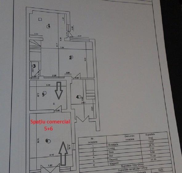 Casă cu 6 camere cu Teren 150 Mp în Calea București