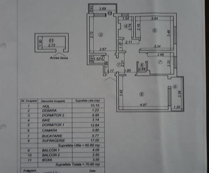 Apartament cu 3 camere decomandat în Tomis Nord