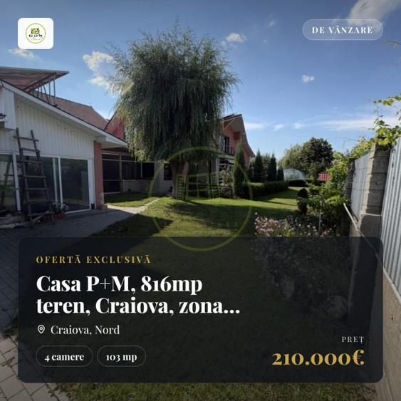 Casă individuală cu 4 camere cu Garaj în Nord