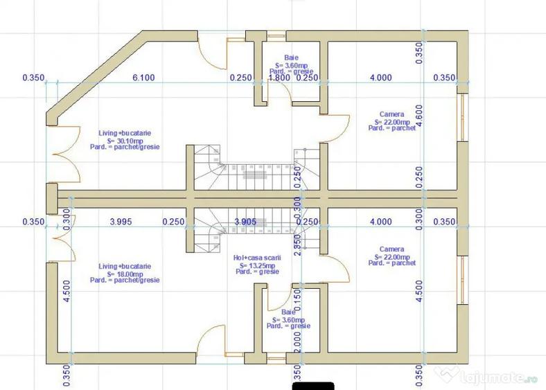 Duplex in constructie, 4camere 3 bai, 200mp teren, Teilor, F - Floresti (Cluj) - 4