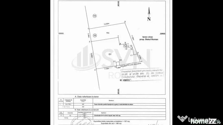 Casă cu 7 camere cu Teren 197 Mp în Dorobanți