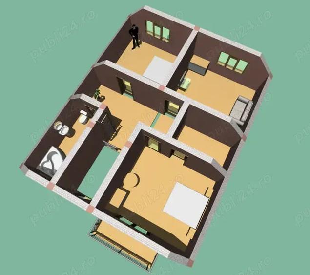 Casă cu 5 camere cu Teren 823 Mp în Horpaz