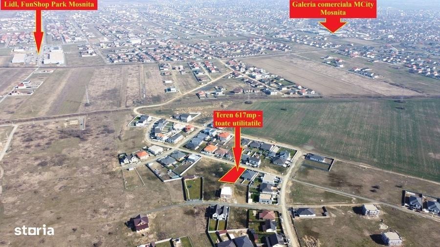 Teren 617 mp in Mosnita Noua toate utilitatile, locatie excelenta! - 1