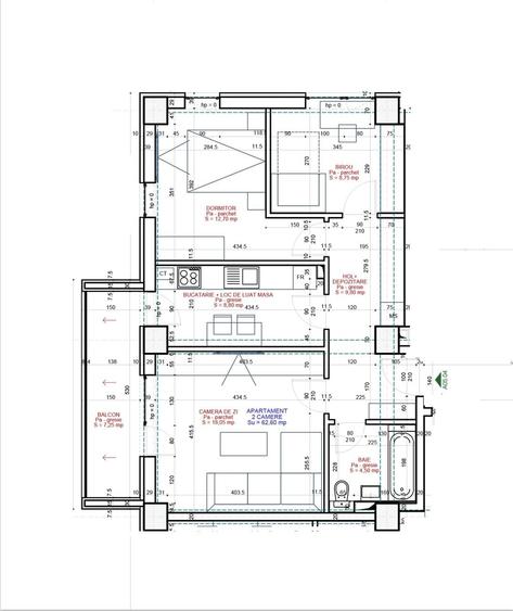 Apartament cu 3 camere în Bucium