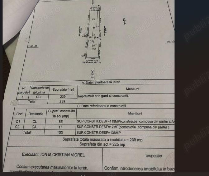Casă cu 4 camere în Traian