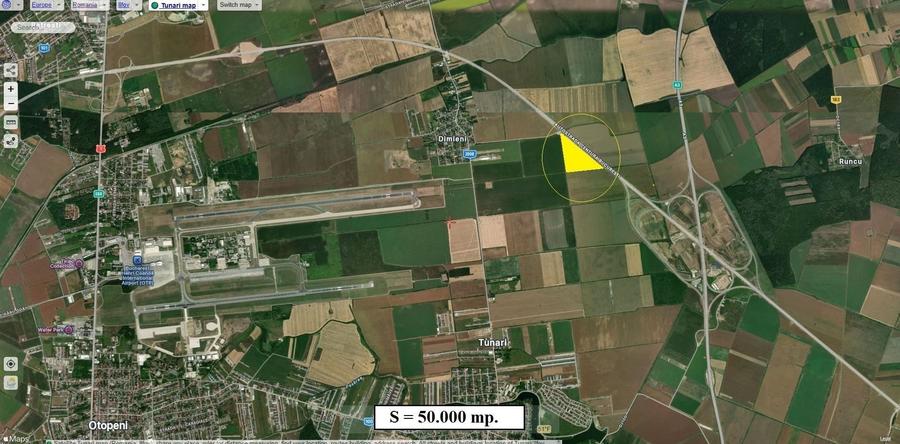 Teren Construcții extravilan de 100000 mp, în Tunari