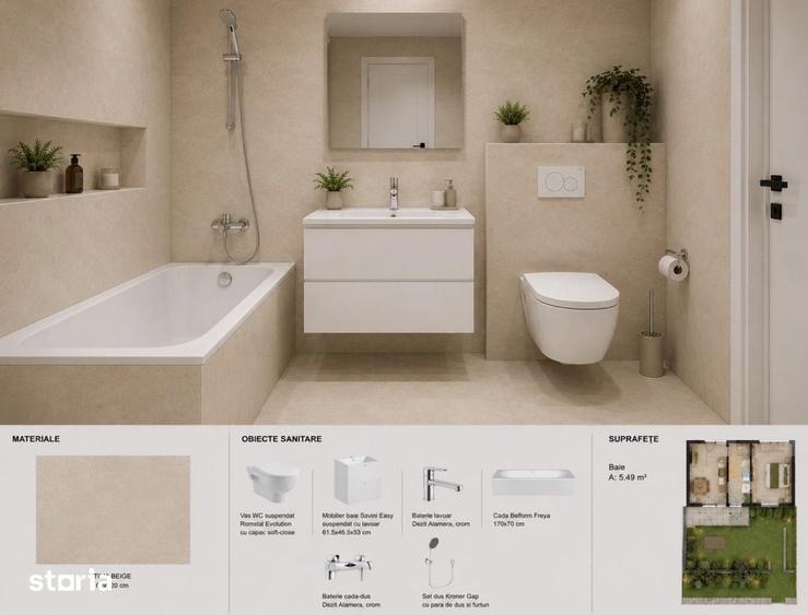 Apartament cu 2 camere în Dobroești