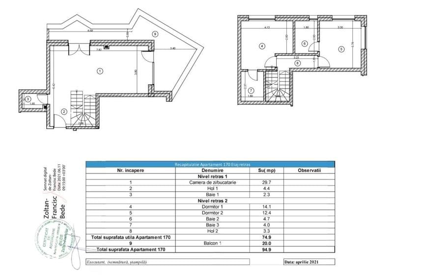 Apartament cu 3 camere în Bună Ziua