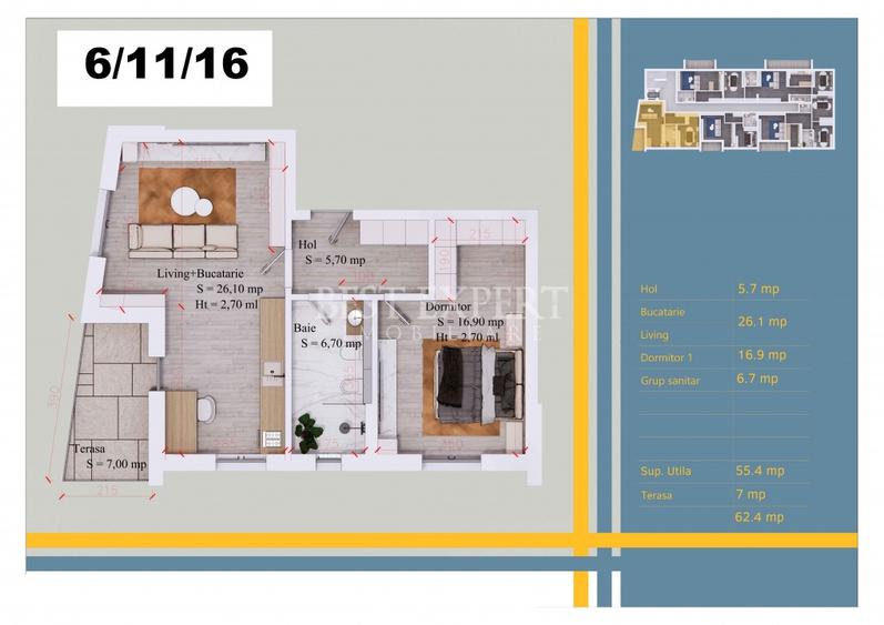 Apartament cu 2 camere semidecomandat în Theodor Pallady — fotografia 3