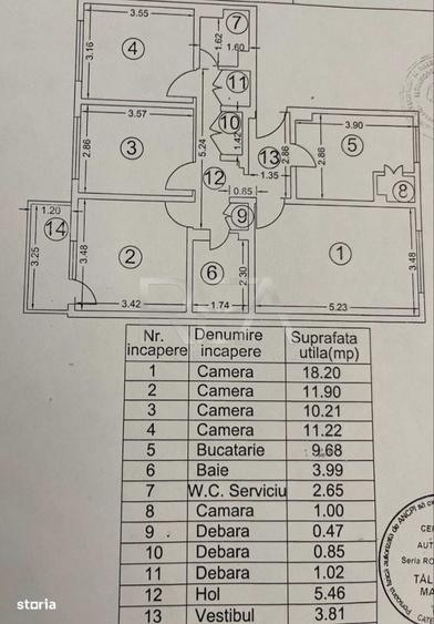 Apartament cu 4 camere decomandat în Gorjului