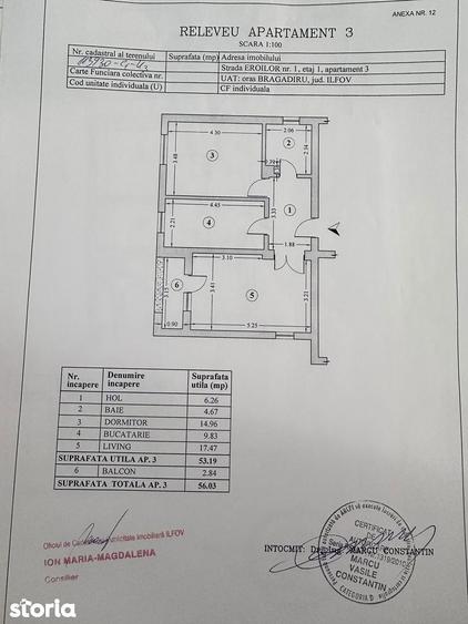 Apartament cu 2 camere, mobilat în Central