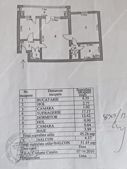 Apartament cu 2 camere, etajul 2, în cartierul Micro 16. - 7