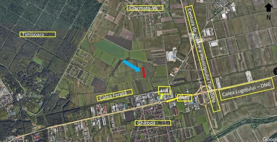 Teren de vanzare | Ghiroda | Destinatie - Cladiri Apartamente | Regim Inaltime Mare - 1