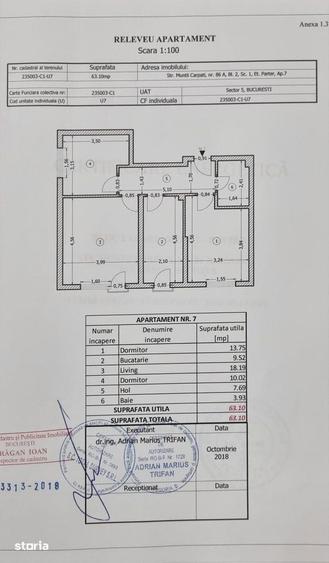 Apartament cu 3 camere în Rahova