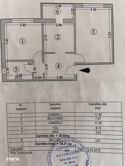 Apartament cu 2 camere decomandat în Central