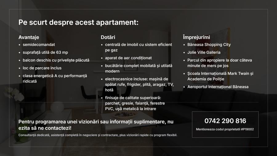 Apartament 2 camere | Băneasa | Mobilat Modern | Imaculat - 8