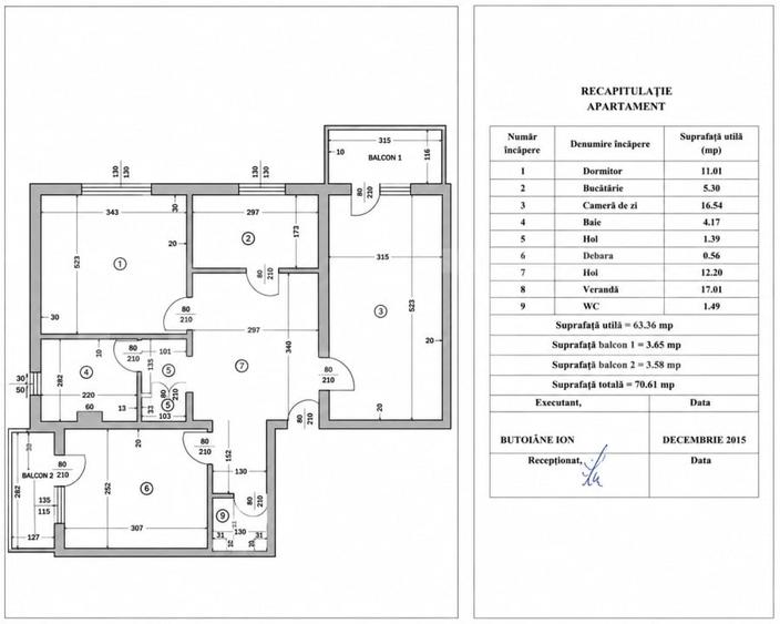 Apartament cu 3 camere decomandat în Craiovița Nouă