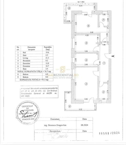 Apartament decomandat 3 camere, disponibil imediat, etaj 2/10 - 5