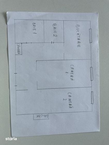 Apartament cu 2 camere decomandat în Petros