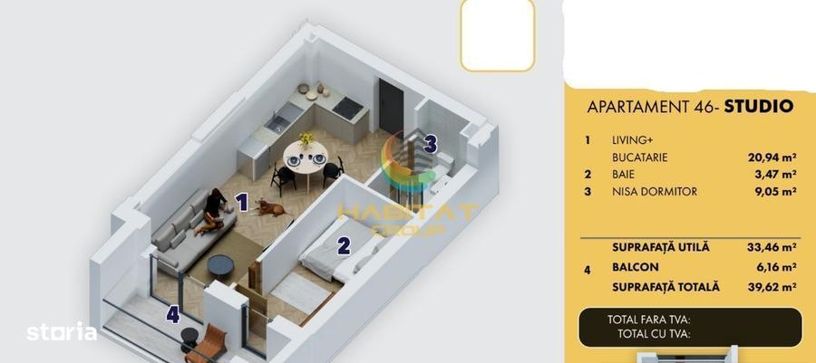 Apartament Modern 2 Camere 39.62mp Strada Biruintei - 5
