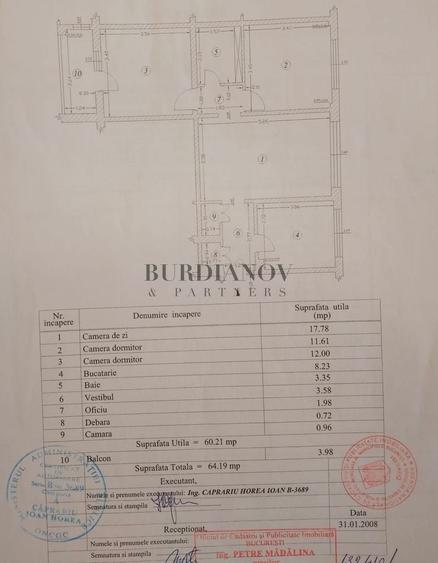 Apartament cu 3 camere semidecomandat în Titan