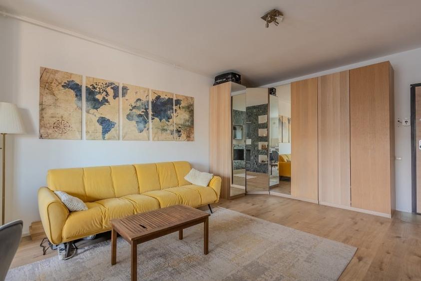 Apartament cu 2 camere semidecomandat, mobilat în Băneasa