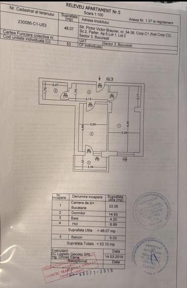 Apartament cu 2 camere în Central