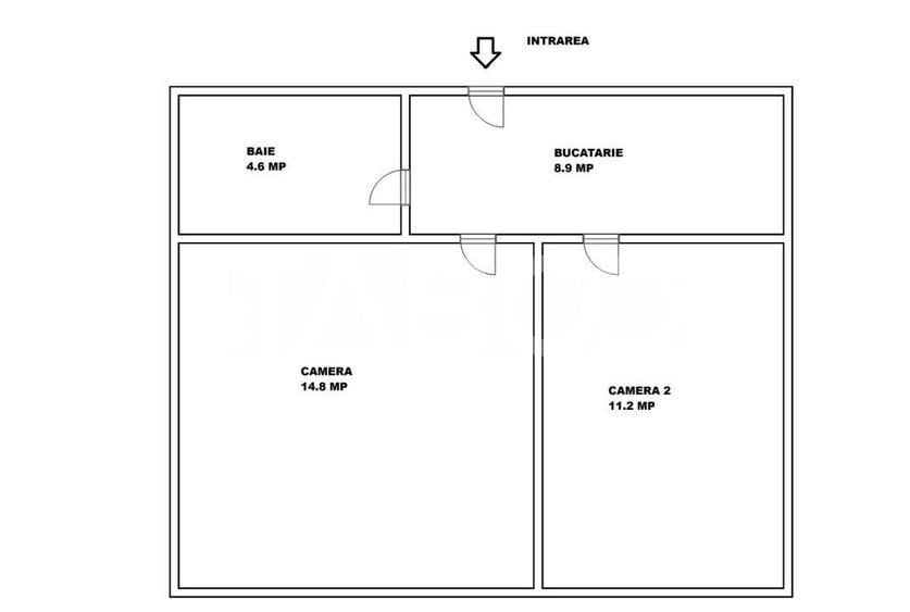 Apartament cu 2 camere decomandat în Lupeni