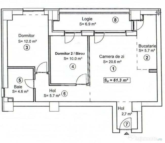 Apartament cu 3 camere decomandat în Central