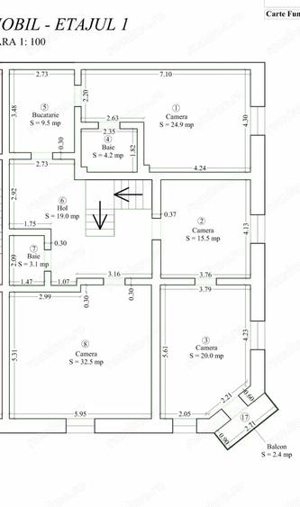 Apartament cu 4 camere semidecomandat în Bucovina