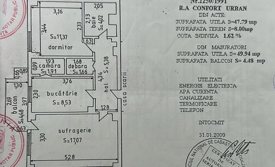 Apartament cu 2 camere în Tomis II