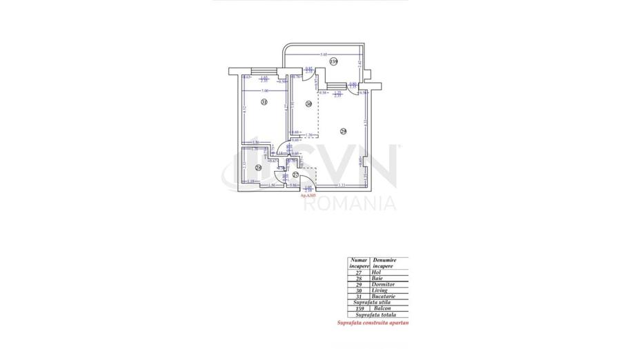 Apartament cu 2 camere decomandat în Pipera