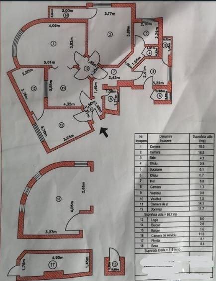 Apartament cu 4 camere decomandat în Cișmigiu