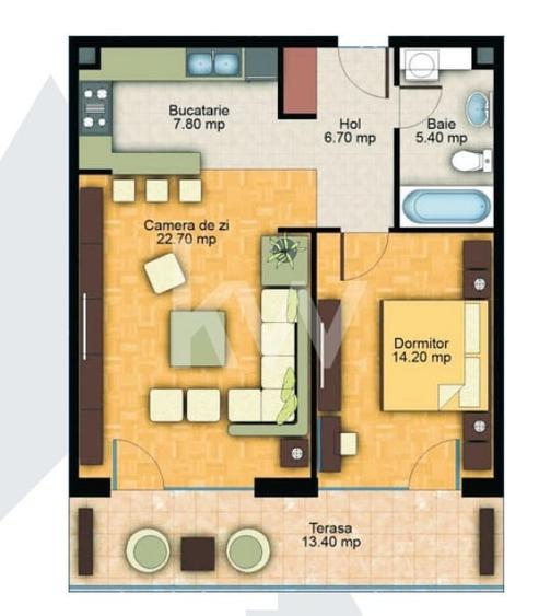 Apartament cu 2 camere decomandat, mobilat în Răcădău