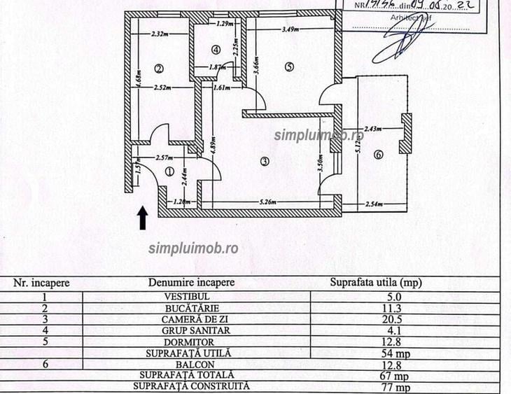 Apartament cu 2 camere decomandat, mobilat în Dobroești