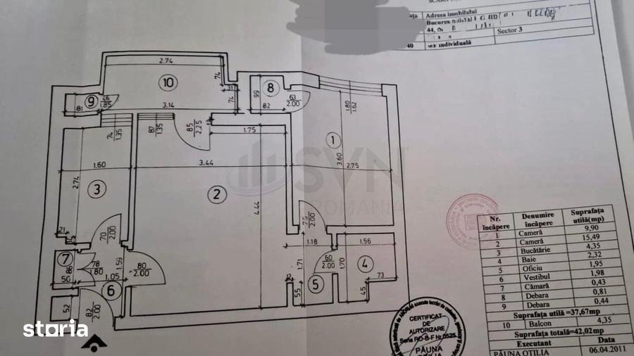 Apartament cu 2 camere semidecomandat în Centrul Istoric