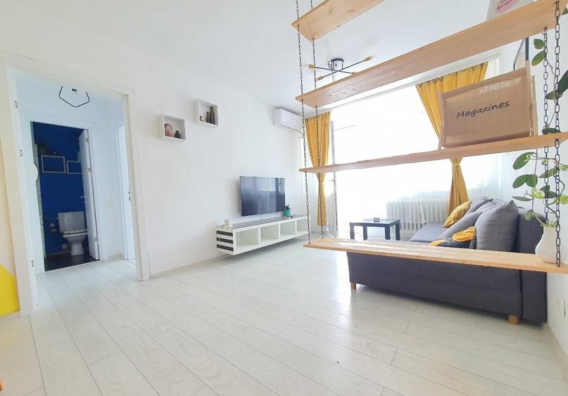 Apartament cu 2 camere semidecomandat, mobilat în Obor