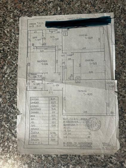 Apartament cu 3 camere decomandat în Năsal