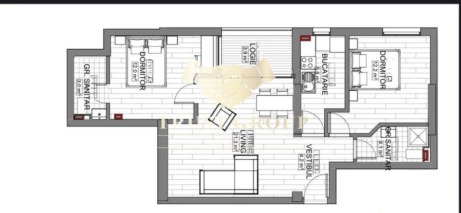 Apartament cu 3 camere decomandat în Ultracentral