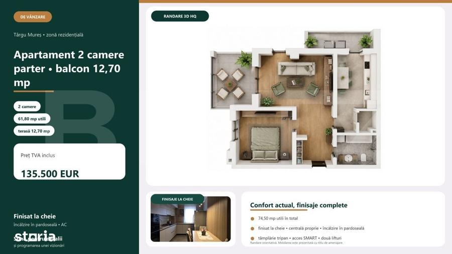 Apartament cu 2 camere în Central