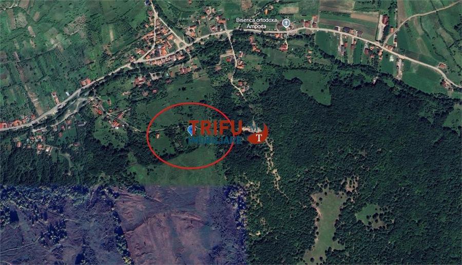 Teren Construcții intravilan de 1365 mp, în Ampoița