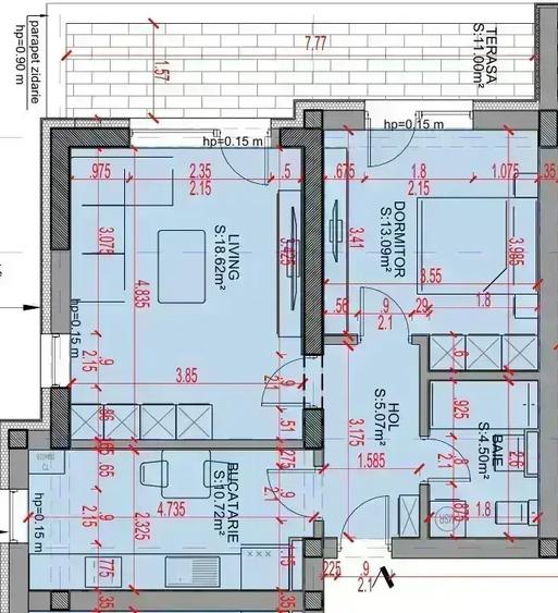Apartament cu 2 camere decomandat în Theodor Pallady