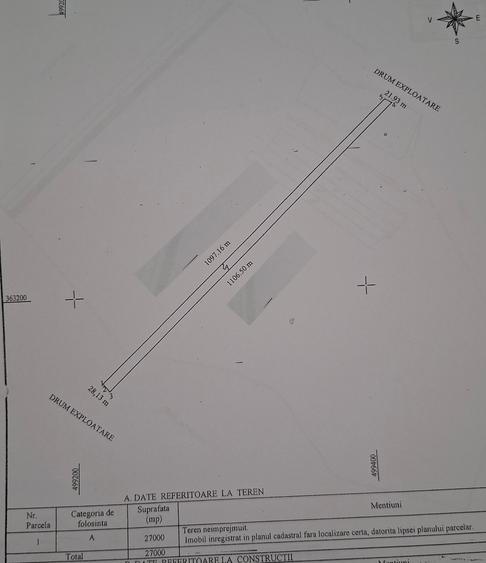 Teren Construcții extravilan de 27000 mp, în Oarja