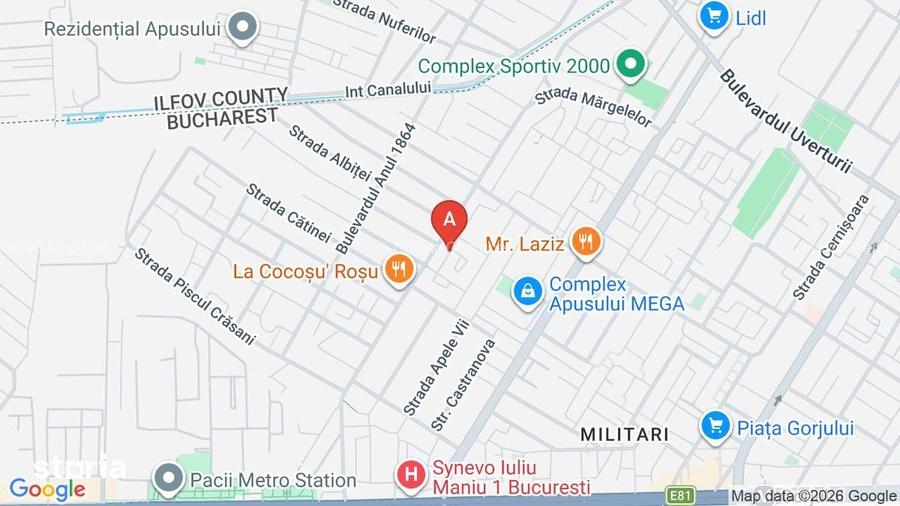 Apartament cu 4 camere decomandat, mobilat în Militari